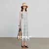 Women's French Retro Plaid A-Line Dress