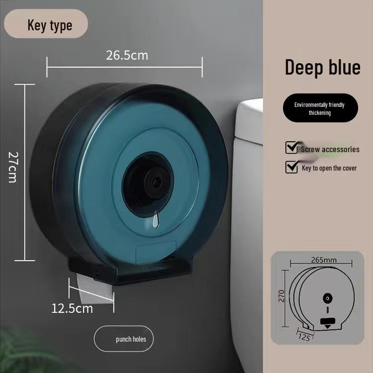 Waterproof Large Roll Toilet Paper Holder for Hotel or Guesthouse Bathrooms