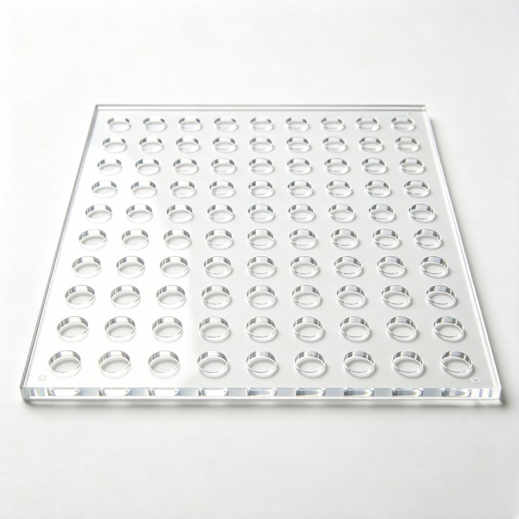 Transparent Acrylic Perforated Board Wall Storage Display Board Foyer Study Partition DIY Splicing Tool Material Rack Balcony Anti Fall Mesh Mat