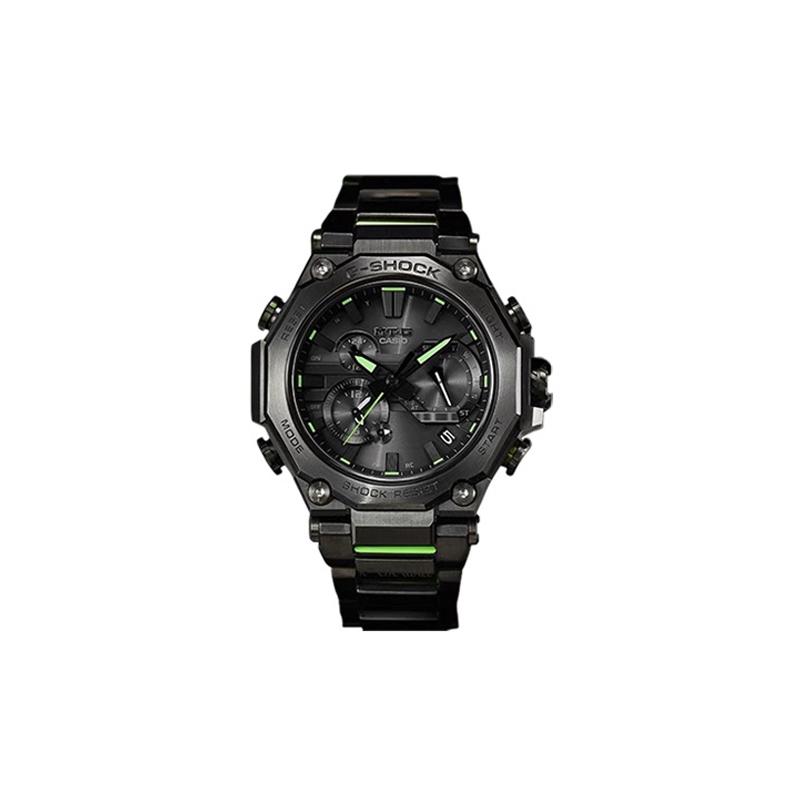 

Casio 200 meters waterproof, solar quartz movement, leather stainless steel strap, Japanese and Korean watch, men s watch, black MTG-B2000SKZ-1APFS чёрный