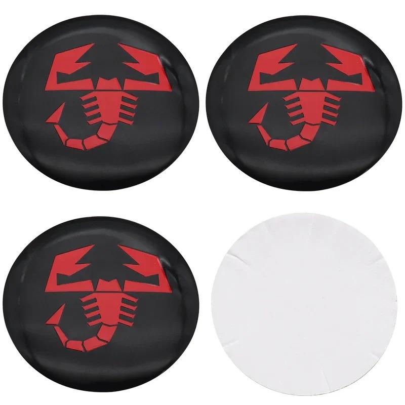 50mm 4 adet 3D yeni Abarth logosu araba amblemi Jant Merkezi JCYRU Göbek oto Jant modifikasyonu toz geçirmez rozet kapakları çıkartma stil aksesuarları T5-