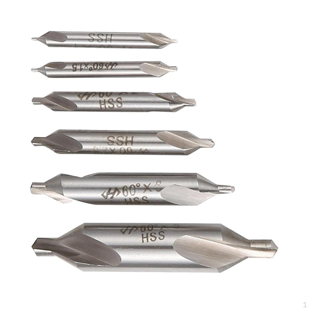 6Pcs High Speed Steel Drill Bit Hand Tool Lathe Metalworking for Hardwood