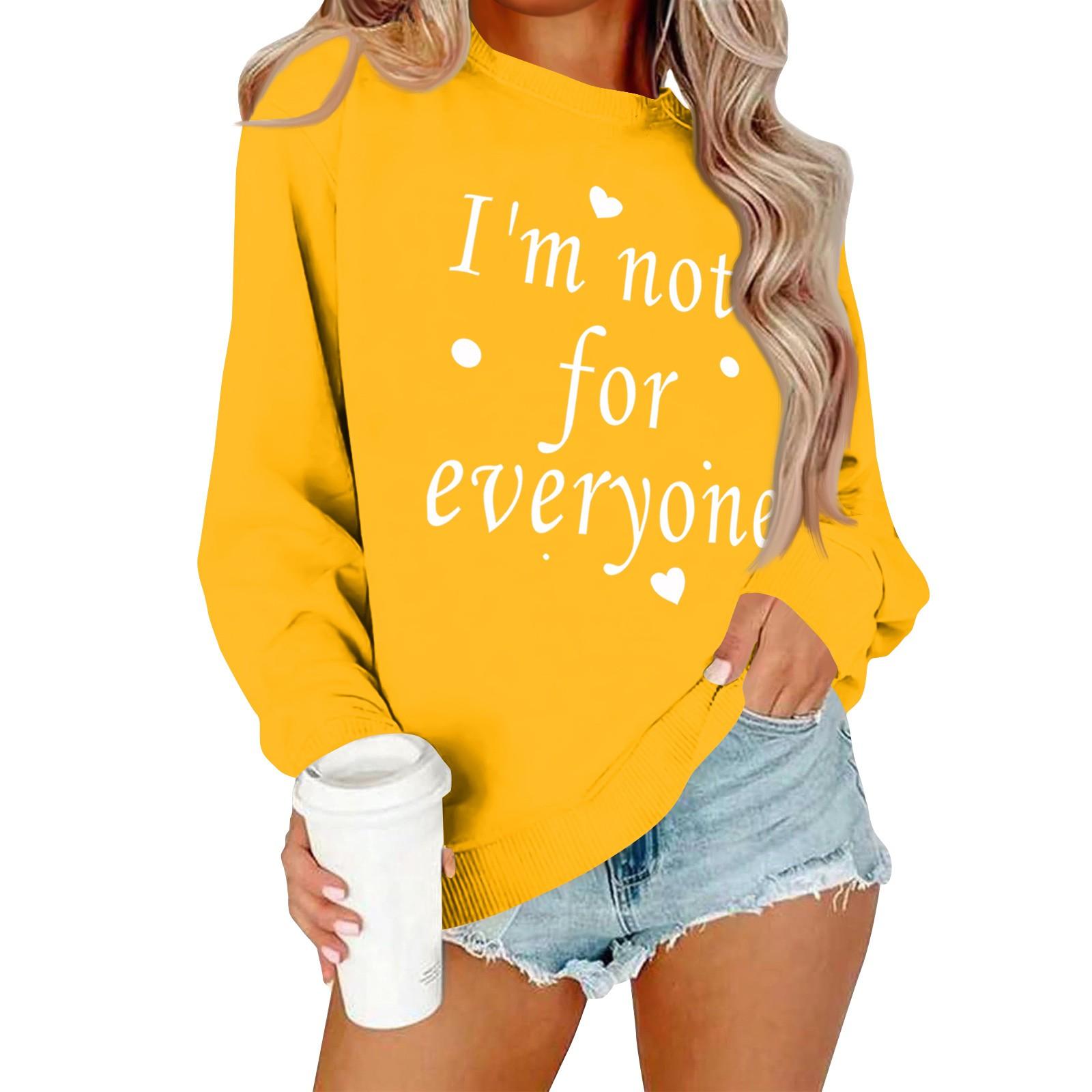 

Женская повседневная модная блузка с длинным рукавом и круглым вырезом с принтом и пуловером M оранжевый