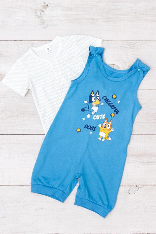 

Комплект для немовлят – ромпер на кнопках і футболка, м яка бавовна, літо, 5018-002-33-4 HC 62 білий