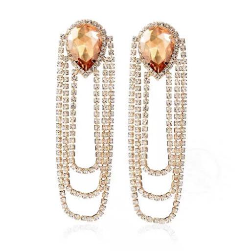 

Популярные модные серьги-подвески класса люкс с цепочкой-когтем