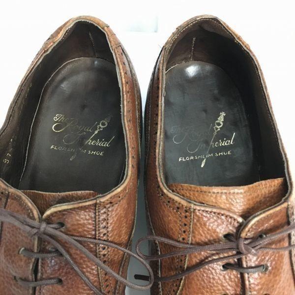 FLORSHEIM Royal Imperial Full Brogue Wingtip Shoes Brown size 9.5B 26.5-27.5 Men's(USED)