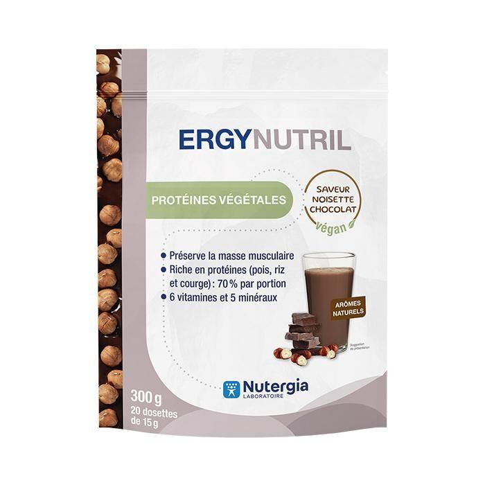 Nutergia Ergynutril Vegan Noisette-Chocolat Protéines Végétales 300g