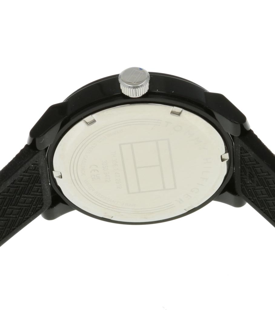 Tommy Hilfiger Black Rubber 1791744 Men's Watch, Dial, Strap, [Used]