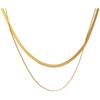 Trendy Double-Layer Snake & Blade Chain Necklace for Women