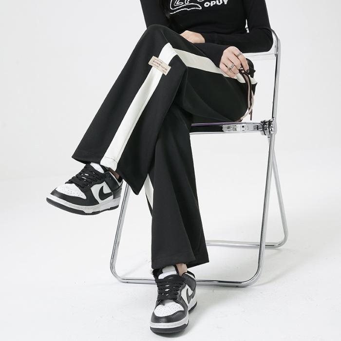 Plus size women s sweatpants, spring/autumn style, 2026 new trendy hot pants, petite jogger pants, loose casual sweatpants M чёрный