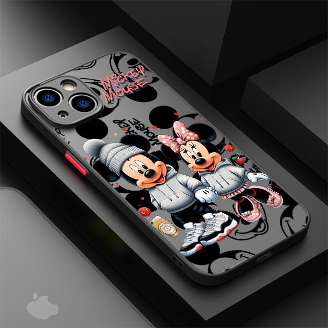 Mickey Minnie Mouse Cool Phone Case for Apple iPhone 15 16 Pro XS Max 13 14 Plus XR SE 7 8 12 11 Pro Plus Matte