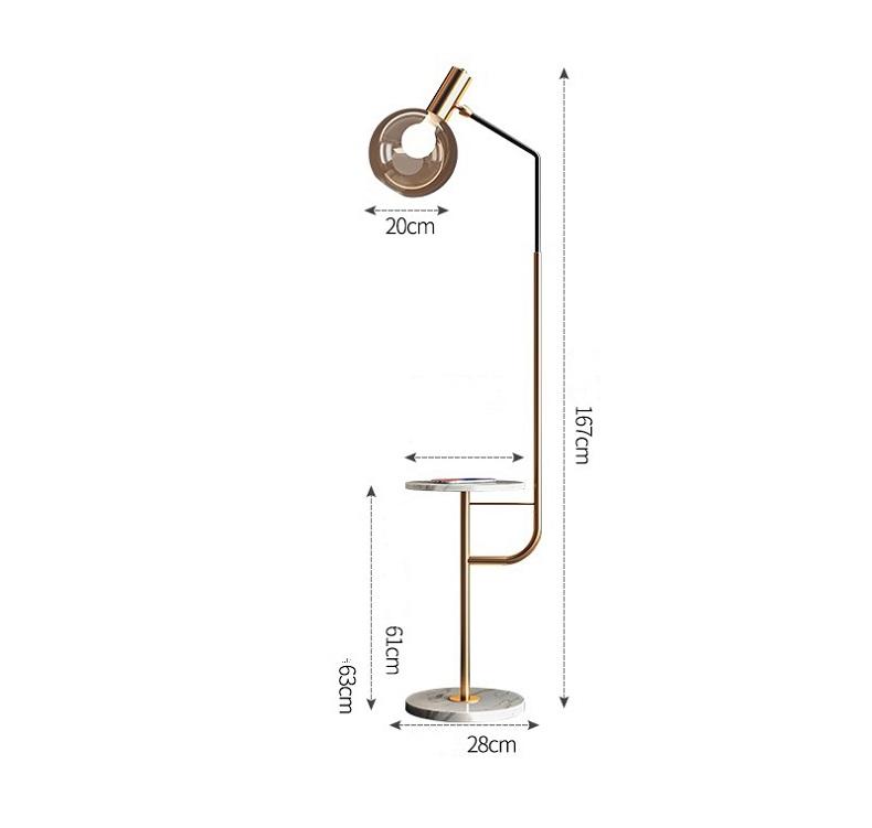 Floor lamp modern simple northern Europe living room bedroom LED lamp tea table bedside full floor lamp