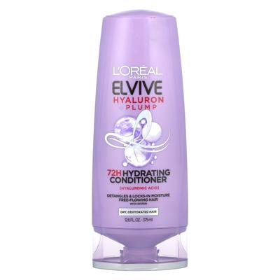 L'Oréal, Elvive, Hyaluronic + Pumping, Condicionador Hidratante 72H, Cabelos Secos e Ressecados, 375 ml (12.6 Fl Oz)