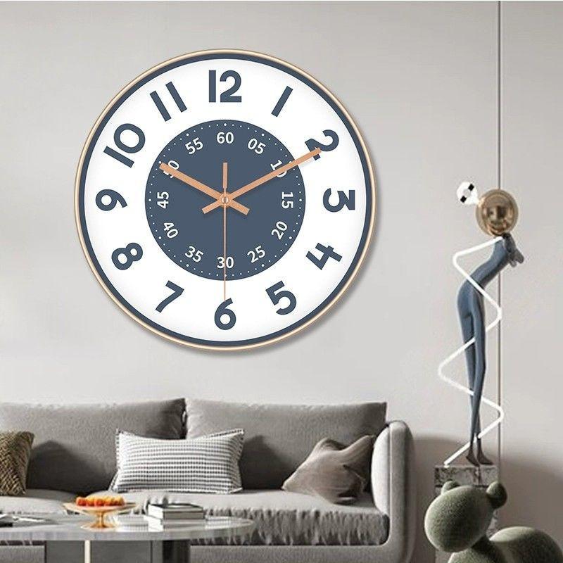 Fashionable 2D Flat Home Wall Clock, Simple, Individual and Creative Living Room Timepiece