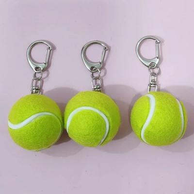 Roztomilé Klíčenky s Tenisovým Míčkem 3,8 cm Zelený Tenisový Míček Sportovní Styl Klíčenka Přívěsek na Školní Tašku Dárek pro Přátele