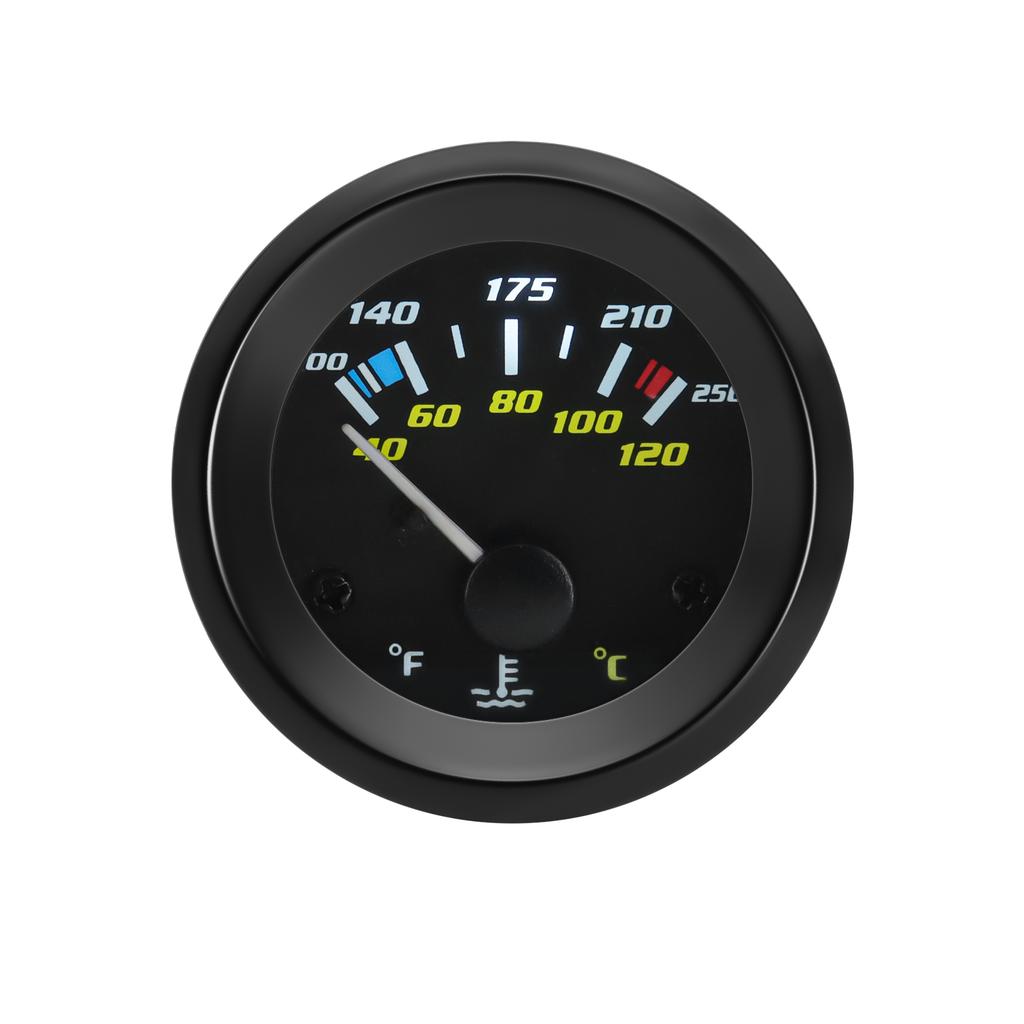 AD 52mm Water Temperature Gauge With Water Temp Sensor 10mm 40~120℃ 100-250℉ Pointer Water Temperature Meters for Car 12V