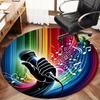 Sing Round Rug Nonslip Area Rug Office Chair Mat Carpet Perfect For Bedroom Living Room Office Easy Clean Aesthetic Home Decor