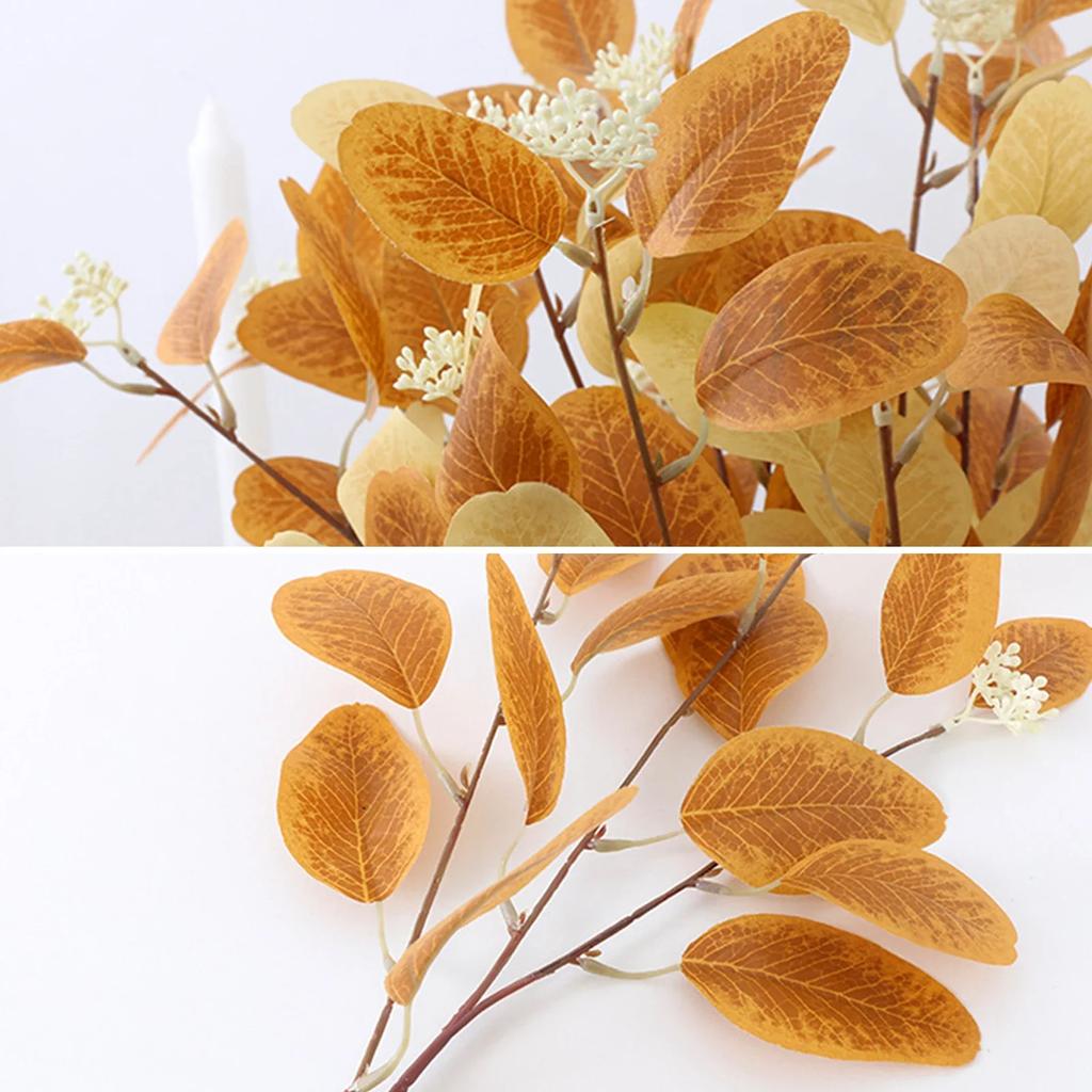 Artificial Eucalyptus Leaf With Fruit Plants Branch Photo Props Simulated Flower Arrangement DIY Wedding Flower Home Decor