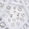 10x Irregular Shape Nail Charms Nail Rhinestones Clear Nail Crystal Gems Charms