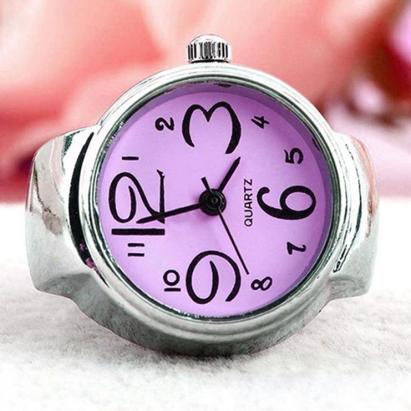 Ring Watches Unisex Lady Girl Steel Round Elastic Quartz Finger Ring Watches Couple Accessories