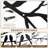 2Pcs Black Iron Branch Bird Style Wall Art Smooth Surface Branch Bird Silhouette Wall Decor for Home Balcony Garden