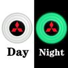zjdf10 Luminous Car Door Shock Absorber Stickers for Mitsubishi Lancer Ex Mirage OTO ASX L300 Montero EVO Pajero Galant Accessories