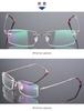 Women Rimless Reading Glasses Anti Blue Light Anti Fatigue Presbyopic Glasses Clear Lens Cut Edge Design