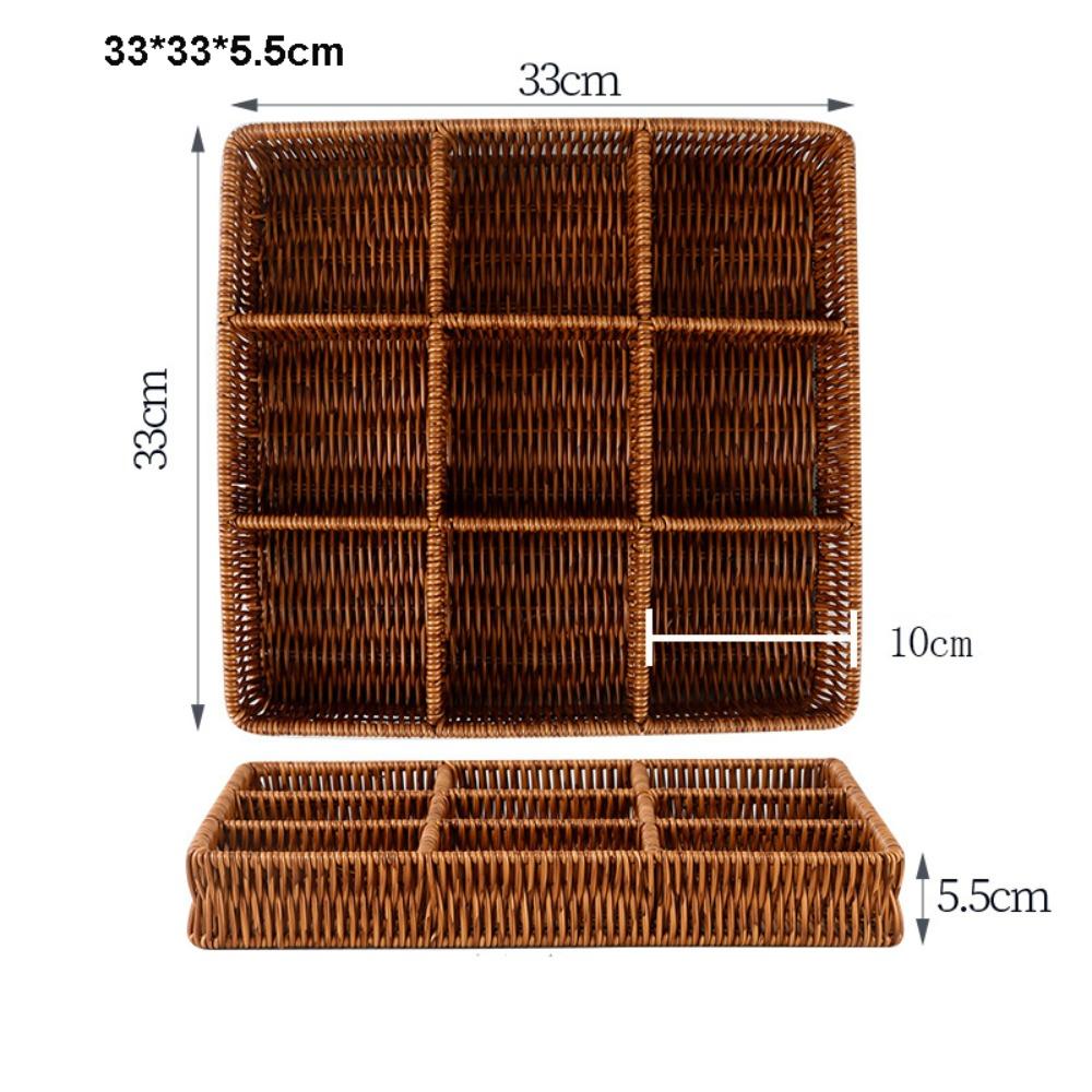 Neuer tragbarer handgewebter Brotaufbewahrungskorb atmungsaktiv 5 Stile Outdoor-Picknickkorb Doppelgriff Hochzeitsschrank
