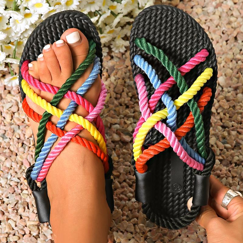 Women Flats Open Toe Platform Sandals Lightweight Comfortable Casual Designer Shoes Bohemian Style Casual Women Sandals