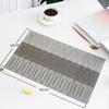 Japanese Style Bamboo Gradient Placemat Set, Non-Slip Heat Resistant Washable Polyester Table Mats for Kitchen Dining Table, Indoor & Outdoor Use