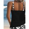 Women Printed Conservative Split Swimsuit Quick Dry Two Piece Bathing Suit