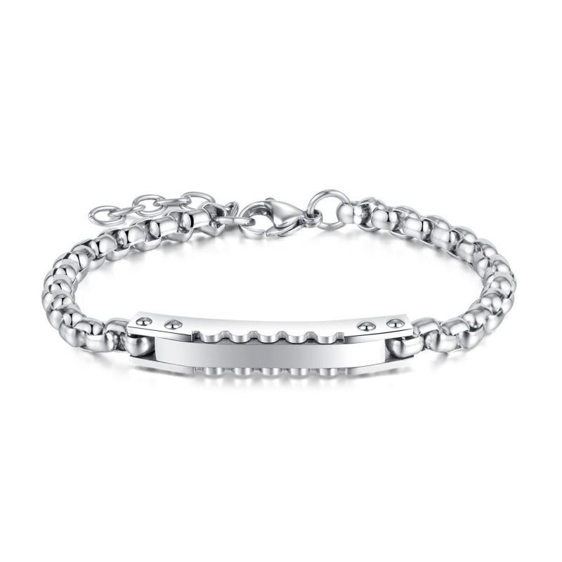 Personalized New Titanium Steel Pearl Chain Accessory Fashionable Stainless Men s Women s Smooth Surface Bracelet