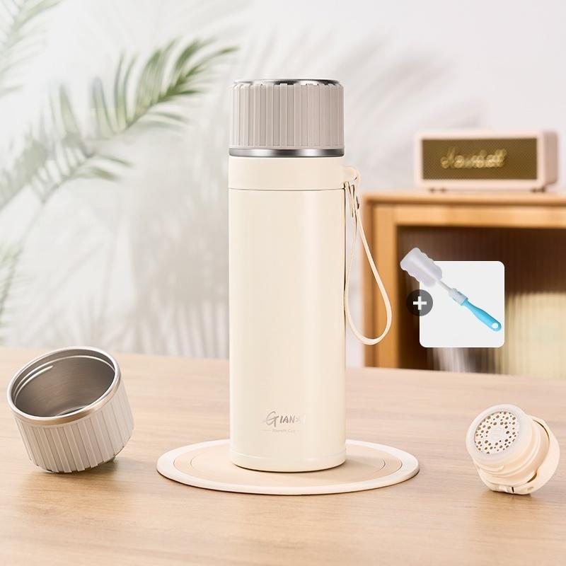 GIANXI 820ML Edelstahl Thermoflasche Minimalistischer Stil Tragbare Kalt-Warm-Wasserflasche Hohe Kapazität Vakuumflaschen