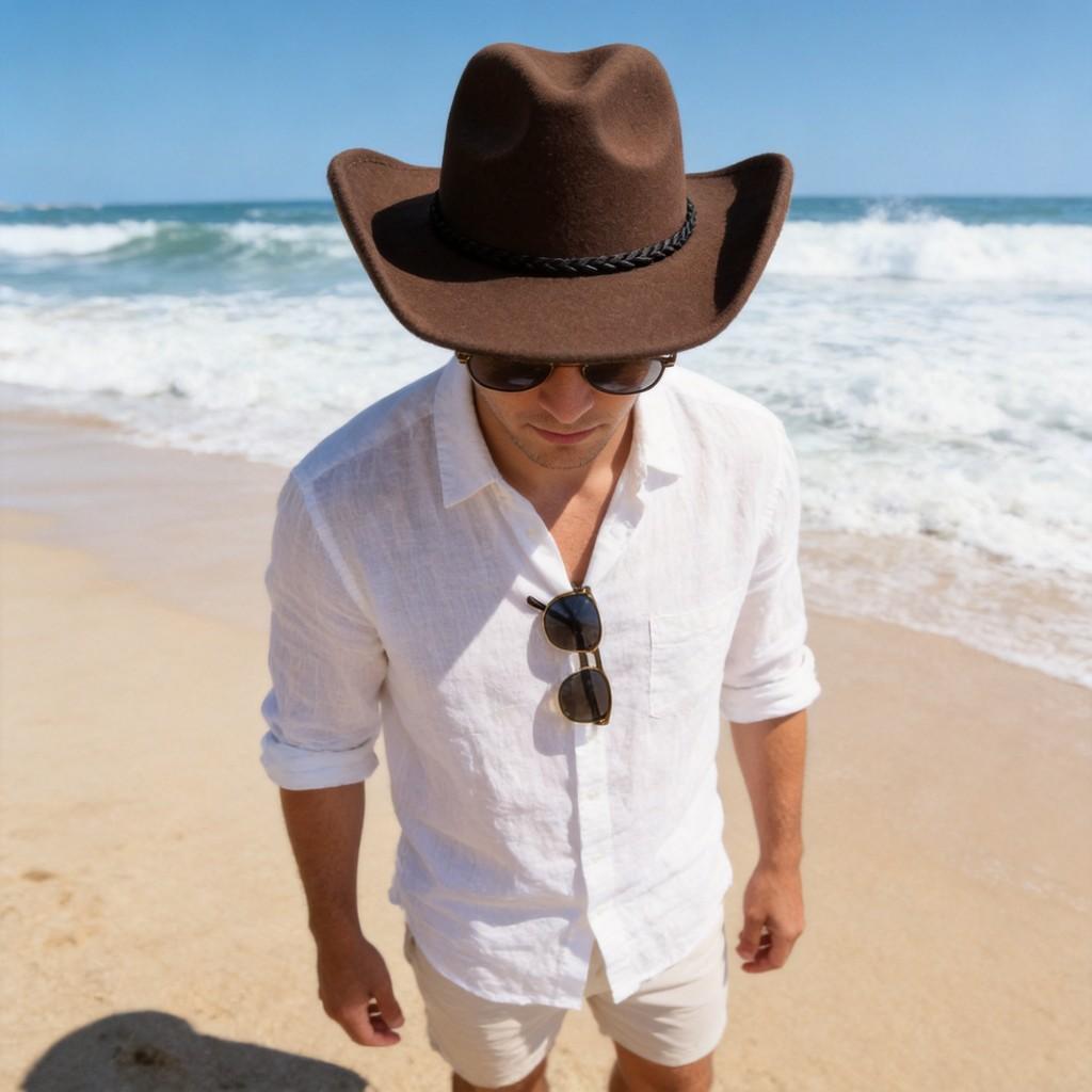 Style Felt Hat With Sunshade And Breathability For Mens Dress Use