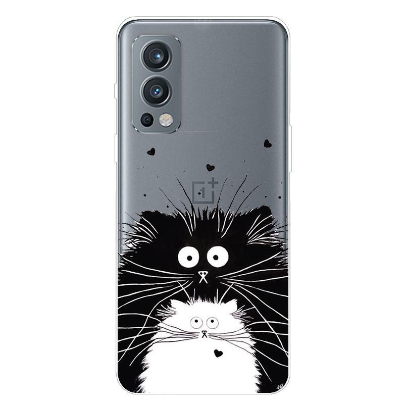 Für OnePlus Nord 2 5G Hülle TPU Silikon Weich Cartoon Transparent Hülle für One Plus Nord 2 5G Handyhülle Nord2 5G Transparente Coque