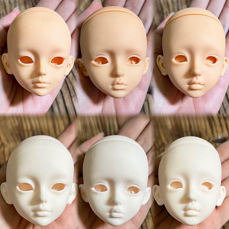 1 Pieces 16 Doll‘s Head No Makeup Mjd Doll Accessories with Changeable Eyes Dress Up Toys