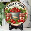 2D Flat 1pc Vintage Strawberry Aluminum Decoration Plaque, Strawberry Pattern Sign, Kitchen Decor, Pantry Decor, Farmhouse Cafe Decor and Farmers