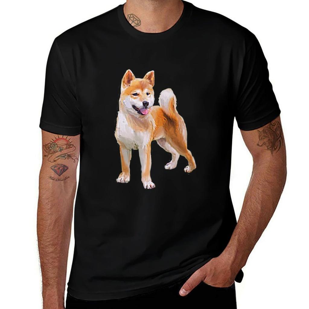 Japanese Dog Pet Shiba Tshirt Big And Tall Crew Neck Tee
