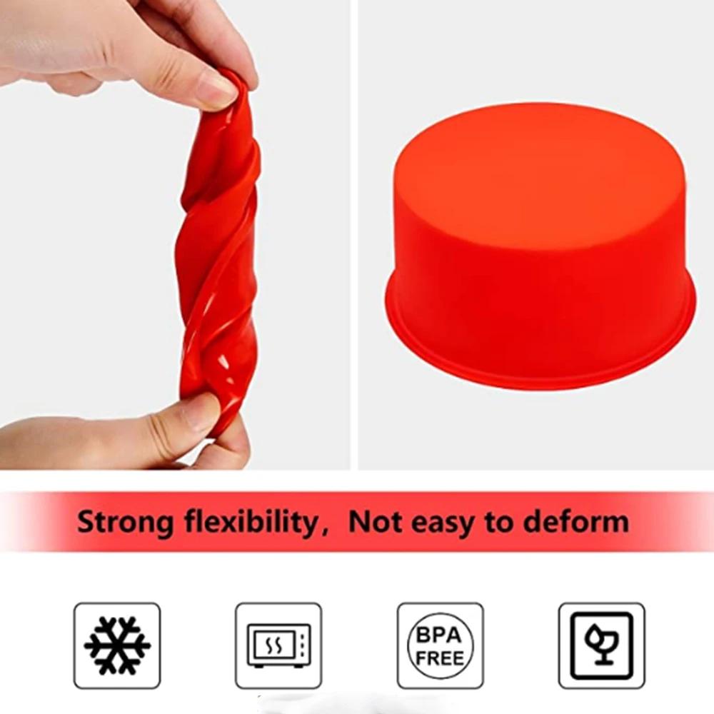 4 6 8 10 palcová forma kulatého tvaru Silikonová forma na pečení malých dortů Mousse Fondant Válec Forma na pečivo Dezert Jelly