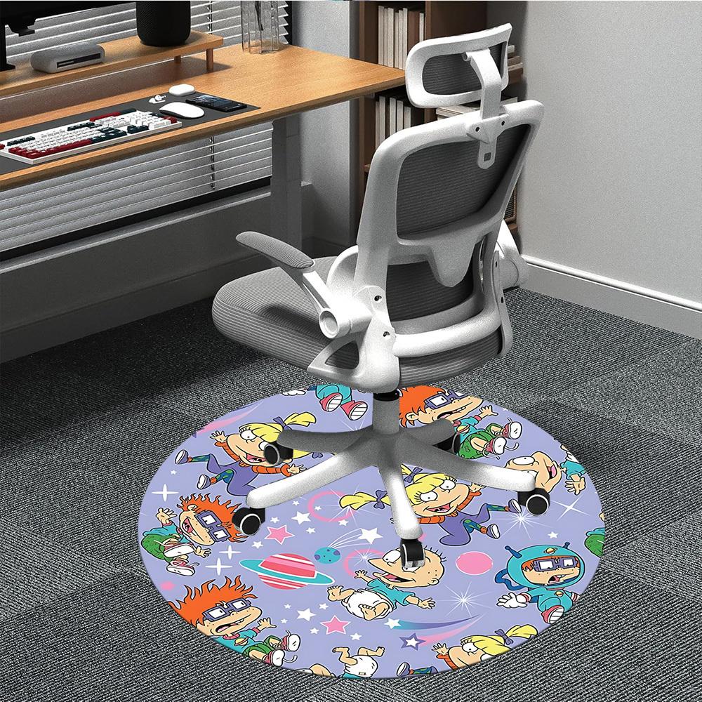 

1pc Rugrats Space Office Round Area Rug, Bedroom Living Room Home Decor, Room Deco, Offic a1016101 80cm by 80cm