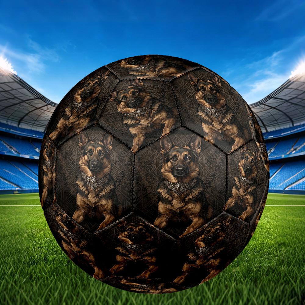 1pc Regal Canine Majesty Theme Soccer Ball Football, Size 5, Lightweight PVC, Outdoor Training Soccer Ball,Gift c6576