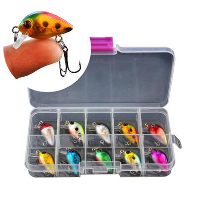 Fishing  Lure Bait Mini Minnow 3cm/1.5g Wobblers Crank Bait 10 Colors Artificial Lures