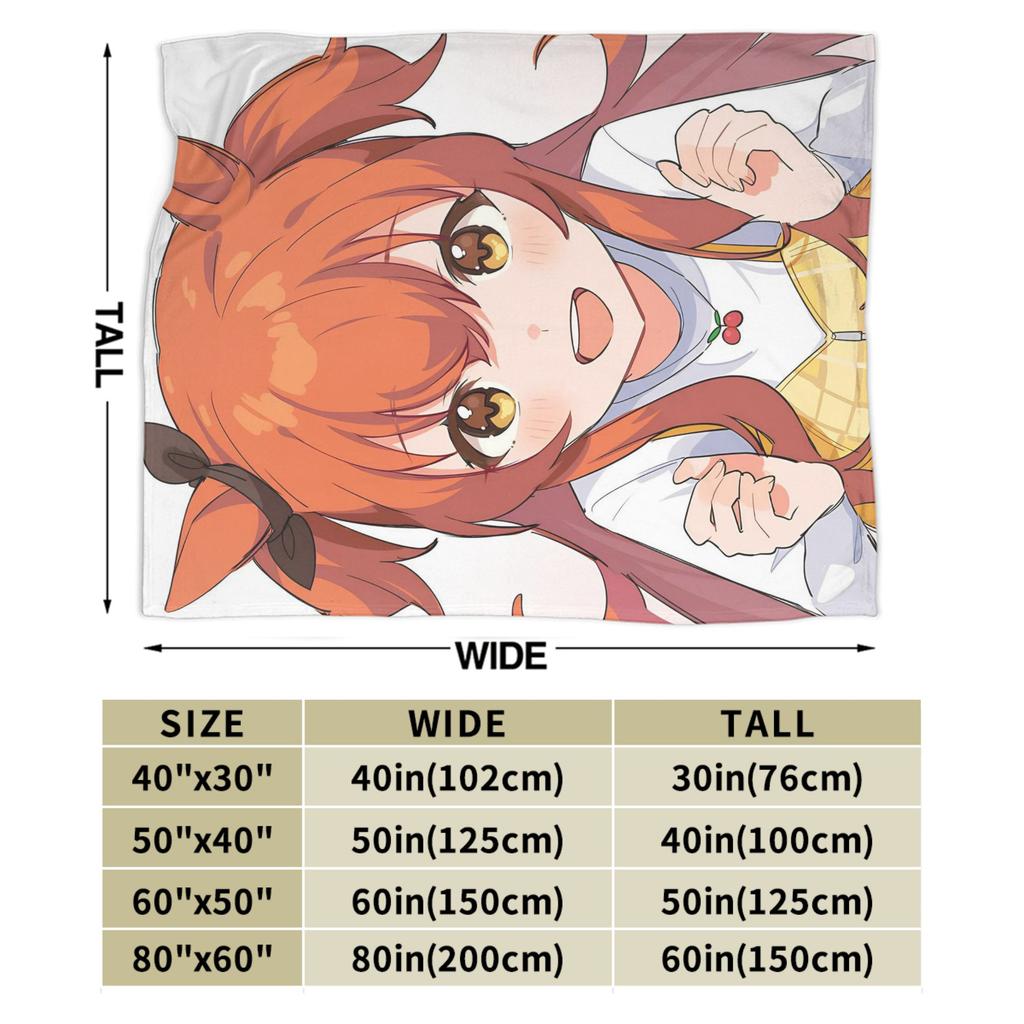 Umamusume Pretty Derby Mayano Top Gun Blankets Fleece Textile Decor  Portable Ultra-Soft Throw Blankets for Bedding Office Quilt