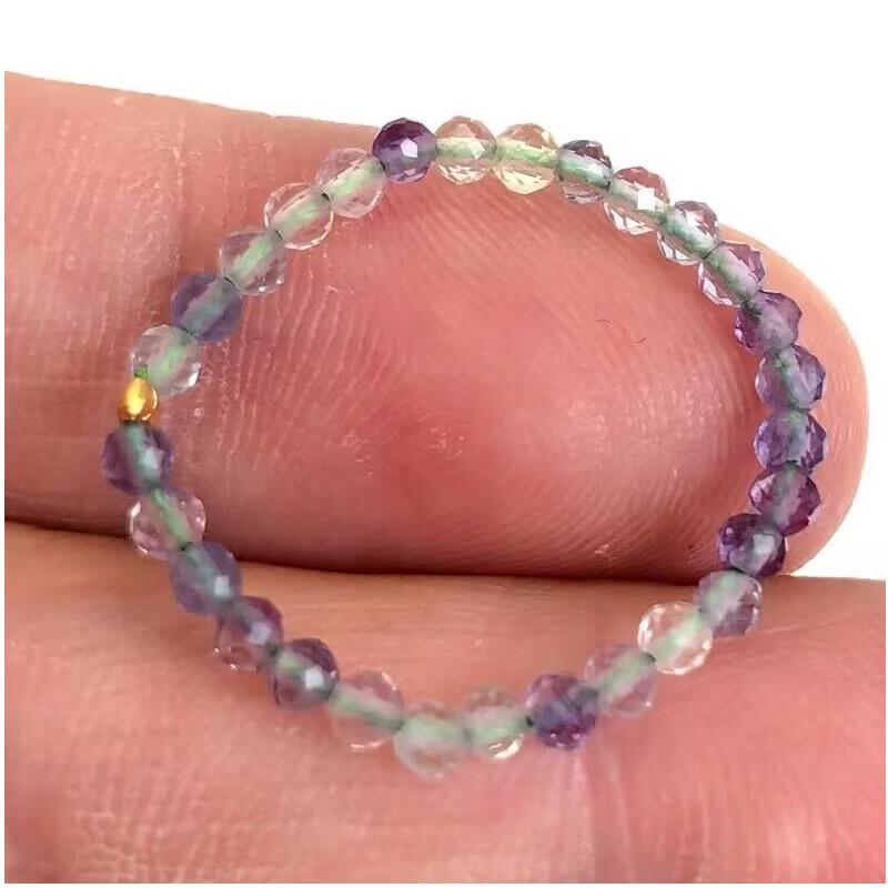 Anello con Pietra Naturale Agata cristallo quarzo zircone 2mm Multisfaccettato Gioielli regali adatti per uomo e donna