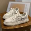Leather little white shoes women's soft-soled women's shoes spring new versatile flat baseplate shoes casual sports shoes