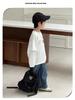 Boys' Trendy Hip-Hop Sweatshirt 2025: Autumn Style, Long-Sleeve Fake Two-Piece for Small and Medium Kids