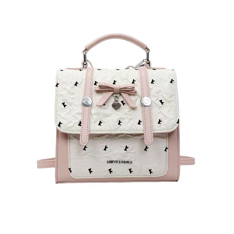 Amy Rabbit Women's Trendy Niche Texture Backpack - Versatile, Sweet & Cute Design for Commuting