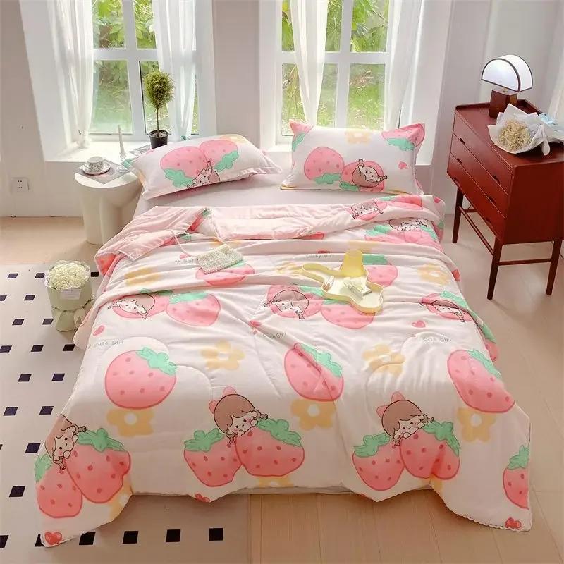 Smooth Air Conditioning Comfortable And Lightweight Summer Quilt Cover Set Soft Brushed Microfiber Duvet Cover Bedding Set