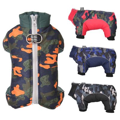 Haustier-Hundekleidung für kleine Hunde und Katzen, Winter, warm, Fleece, dicker Mantel, Welpen, winddicht, Camouflage-Overall, Yorkshire-Jacke, Overalls