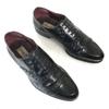 80s-90s? Vintage CESARE PACIOTTI Leather Semi-Brogue Straight Tip 7 / 25.5cm / Black Dress Shoes(USED)